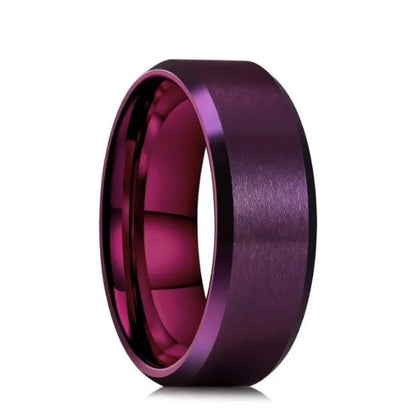 6 Colors Classic 8mm Tungsten Mens Ring Surface Brushed Stainless Steel Ring for Women Wedding Band Couples Jewelry Accessories